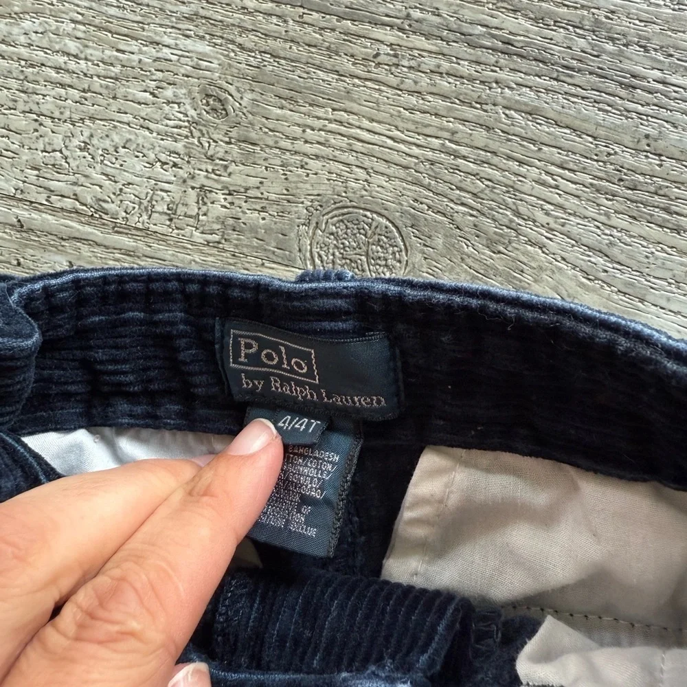 Little boys Polo by Ralph‎ Lauren corded navy blue pants